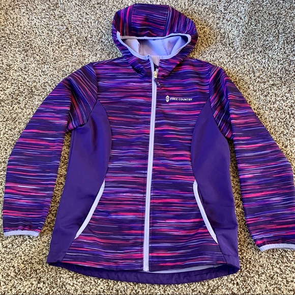 Free Country Other - HP🎉 Free Country Softshell Hooded Jacket sz 10-12